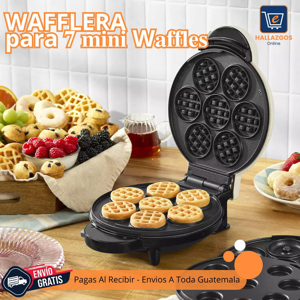 MAQUINA PARA 7 MINI WAFFLES 🧇