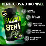 SuperHuman™ 8 en 1 Cápsulas - Shilajit Ashwagandha Rhodiola Rosea Panax y Ginseng (120 Cápsulas)